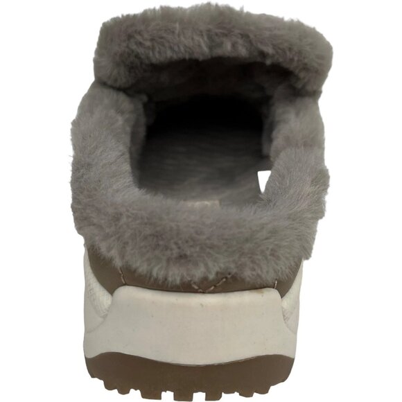 Baretraps Womens Faux Fur Slippers Size 7.5-8.5 Taupe Warm Cozy Winter Shoes - Picture 3 of 7